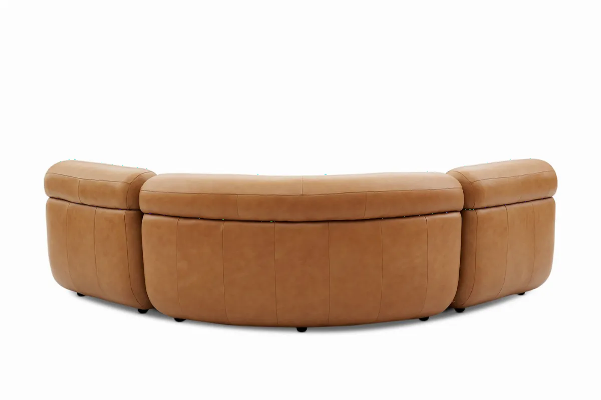Tovi Leather 3-Piece Sectional Couch - view 6