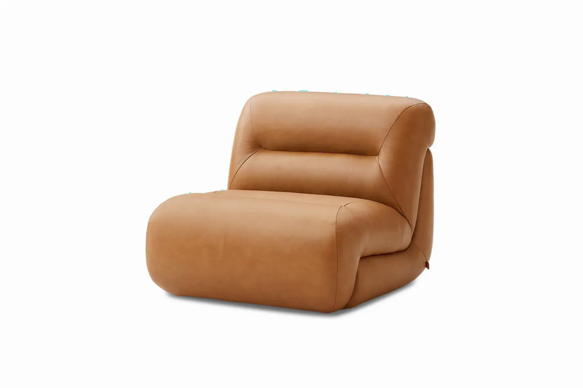 Tovi Leather Armless Couch - view 3