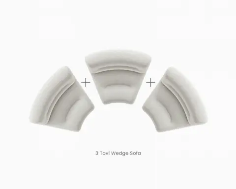 Tovi Leather Curve Sofa