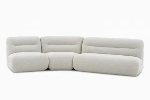Tovi Performance Boucle Angled Chaise Sectional Couch