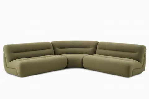 Tovi Performance Boucle L-Shape Sectional Couch